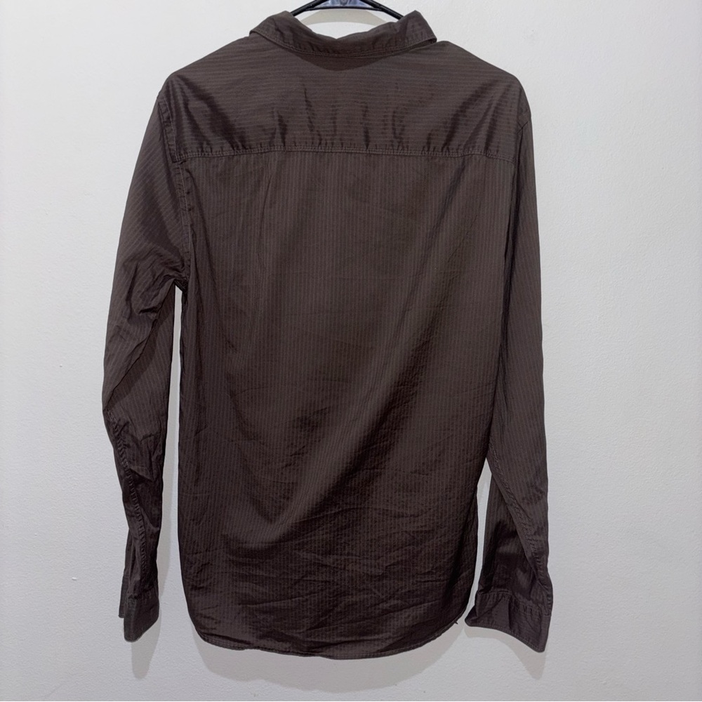 Allsaints Brown Button Down Size Small - image 2